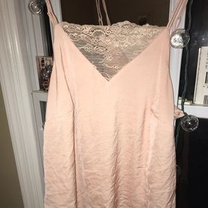 Women's pastel-pink spaghetti strap top